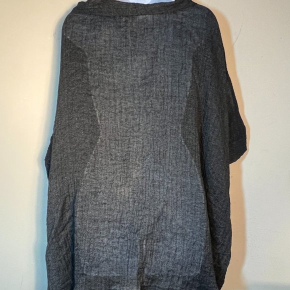 M Square by Neetu Malik Textured Crinkle Linen Tunic Top One Size MSquare - Picture 6 of 6